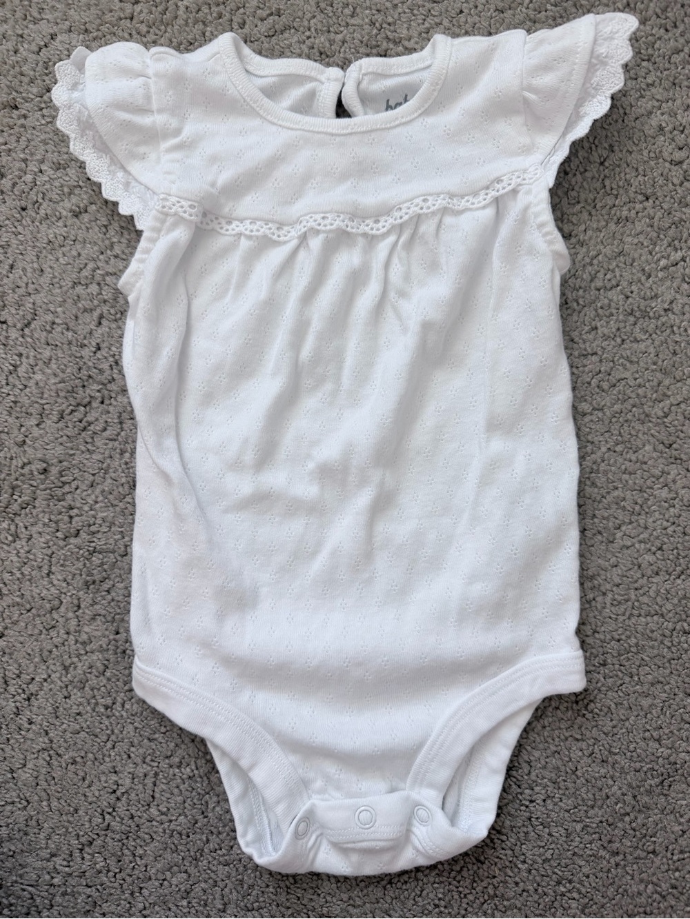 Baby B’gosh White Lace Onesie